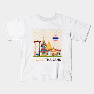 Thailand is known as the Land of Smiles ,Brafdesign Kids T-Shirt